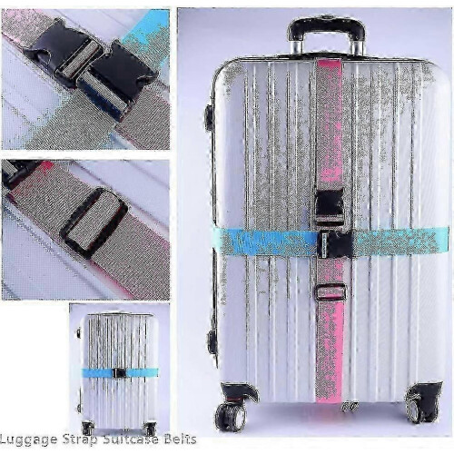 4er-Pack Reise-Packgurte, verstellbare Gepäckgurte mit Schnallenverschluss, 4 Farben 1