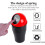Mini Car Trash Can, Small Automatic Portable Trash Can with Lid, for Car Home Office 4
