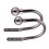 (Black Nickel) Plain Curtains Holdback Pair Pack of 2 Metal Curtains Hold Backs 4