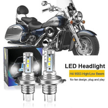 kpl Kawasaki Vulcan VN750 800 1500 1600 1700 H4 9003 moottoripyörän LED-ajovalojen polttimot, kauko- ja lähivalot, H4 12000lm 6000K