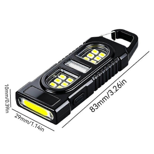 DF688 Multi-Function Keychain Emergency Light USB Rechargeable 2