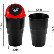 Mini Car Trash Can, Small Automatic Portable Trash Can with Lid, for Car Home Office
