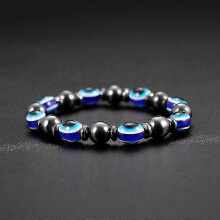Blue Magnetic Evil Eye Bracelet Hematite Stone Therapy Health Care Bangl