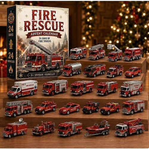Christmas Car Model 24-Day Advent Calendar Plastic Ornament