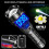 Worlds Brightest Flashlight 200000 lumens Charging Display Best Rechargeable LED Spotlight(Black) 5