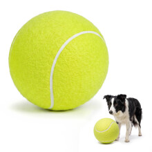 The Magic Toy Shop Giant Tennis Ball 24cm Large Inflatable Ball Dog Toys Kids Beach Sport Game
