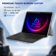Premium Touch Screen Laptop - MS Core i5 10Gen 256GB SSD Windows 11 Pro - Refurbished