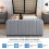 Comfy Living (Light Grey, 3ft Single) Brushed Velvet Gas Lift Ottoman Bedframe 4