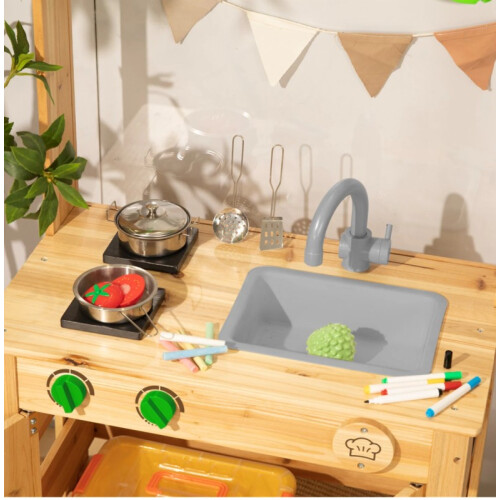 Tooky Toy Wooden Creative Mud Kitchen 2