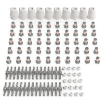 Kit de 110 consumibles para cortadora de plasma con antorcha PT31 LG40 para corte de acero de 40 mm