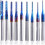 10pc Nano Blue Coated CNC End Mill Router Bit Set 1/8 Inch Shank 1