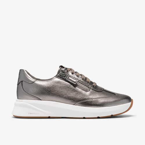 Clarks (Standard, 5 (Adults')) Code R Run Pewter Metallic