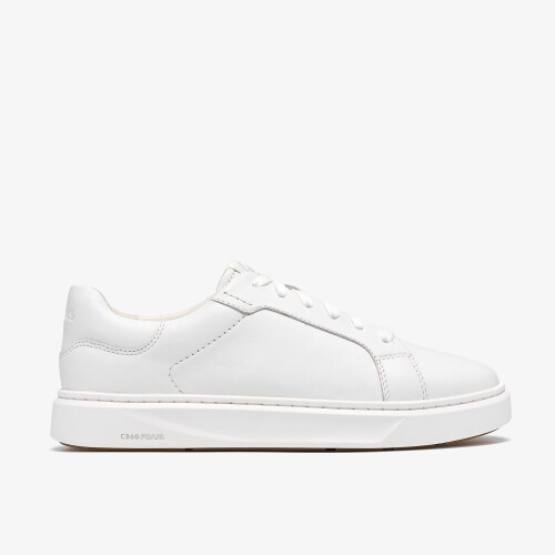 Clarks (Standard, 4 (Adults')) Code C Lace. White Leather