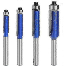 6mm Shank Router Bit Set with Bearing 4Pcs for Woodworking Trim 25-26