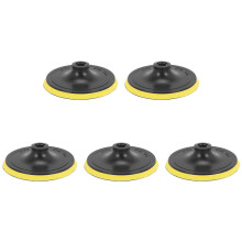 5X M14 150mm Polishing Backing Pad K1 Thread Sanding Pads for Machine Black & yellow