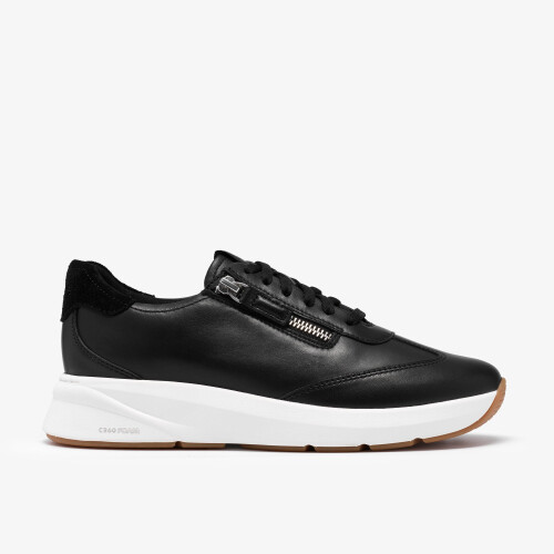 Clarks (Wide, 5 (Adults')) Code R Run Black Leather