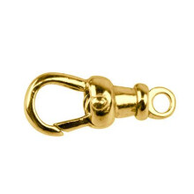 (17.0mm) 9ct Yellow Gold Albert Clasps, Fixed Top, 13/17/21/23mm Length