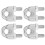 4 Pack 9/16 Inch M14 Wire Rope U-Bolt Saddle Clamp Cable Fastener 5
