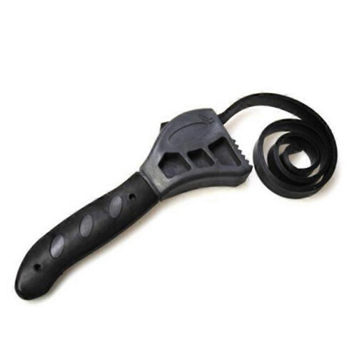 Universal 500mm Rubber Strap Wrench for Oil Filter Loosening Adjustable Spanner Tool