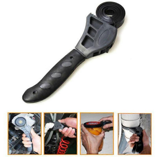 Universal 500mm Rubber Strap Wrench for Oil Filter Loosening Adjustable Spanner Tool 1