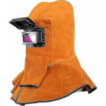 Premium Cowhide Welding Helmet with Solar Auto Darkening Lens Ergonomic Design for Comfort