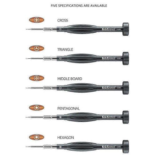 Professional 5-Piece 2D Rugby Precision Screwdriver Set for Mobile Phone Repair 2