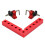 120mm 90 Degree L-Shaped Positioning Clip Right Angle Panel Fixing Clamp Auxiliary Bracket Red Black 5