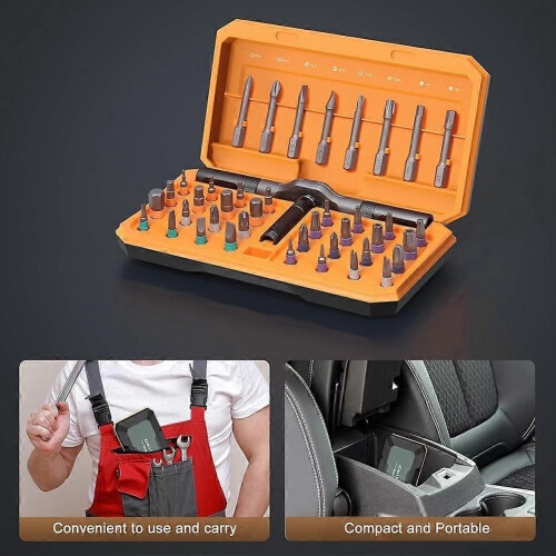 42-in-1 Ratchet Screwdriver Set Detachable Magnetic Handle Multi-Bit DIY Tool Kit 1