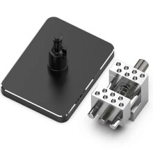 Mini tornillo de banco giratorio desmontable 2 en 1 para modelismo, manualidades y bricolaje, abrazadera para doblar láminas grabadas, color negro.