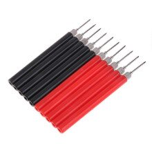 Insulated Test Probe Connector 10Pcs Black Durable for Electrical Industrial Meter Testing