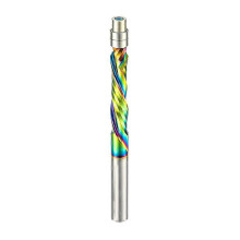 Compression Flush Trim Router Bit Extra Long 1/4 Shank Coated Carbide Bottom Bearing CNC