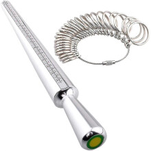 4 Size Metal Ring Mandrel Sizer Stick Finger Measurement Tool Set