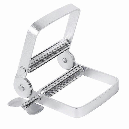 2025 Aluminum Toothpaste Tube Squeezer Single 8.5x10.5cm Silver Alloy Dispenser