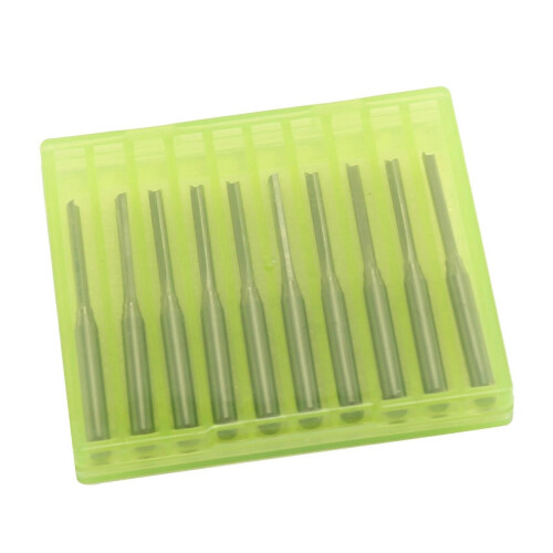 10pcs 3.175mm CED 2mm CEL 17mm Straight Slot Solid Carbide Two Double Flute Wood CNC Bits 2