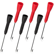6 Pack 2mm Needle Test Probes 600V 10A Nondestructive Multimeter Leads TL71 TL75 3 Black red black
