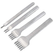 Herramienta perforadora de cuero de 4 mm con 1/2/4/6 puntas para hacer agujeros de costura y cordones.