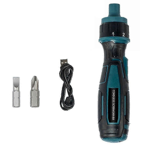 3.6V Cordless Electric Screwdriver with Flashlight Precision Torque Charging Handle & Bits