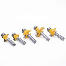 5-Piece 8mm Shank Round Over Router Bit Set Woodworking Corner Milling Cutter 25-26s