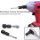 1/2" Square Drive 1/4" Hex Socket Adapter Electric Wrench Converter Efficiency Multicolor 5