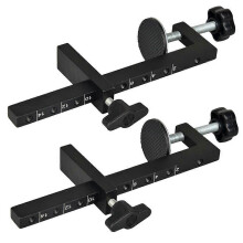 abrazaderas ajustables en forma de G y C, de aleación de aluminio, resistentes, para carpintería, color negro.