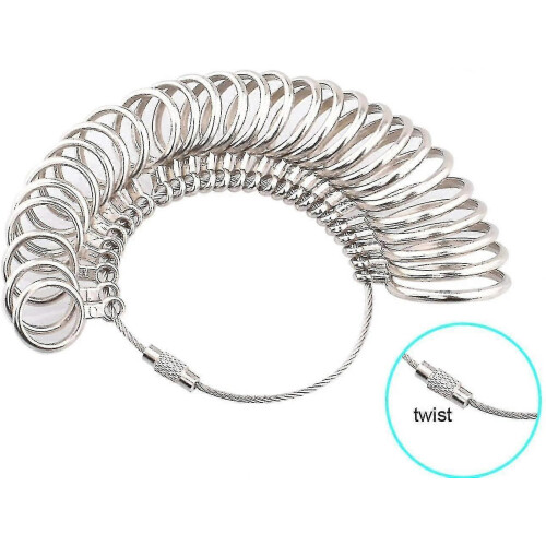 4 Size Metal Ring Mandrel Sizer Stick Finger Measurement Tool Set 1