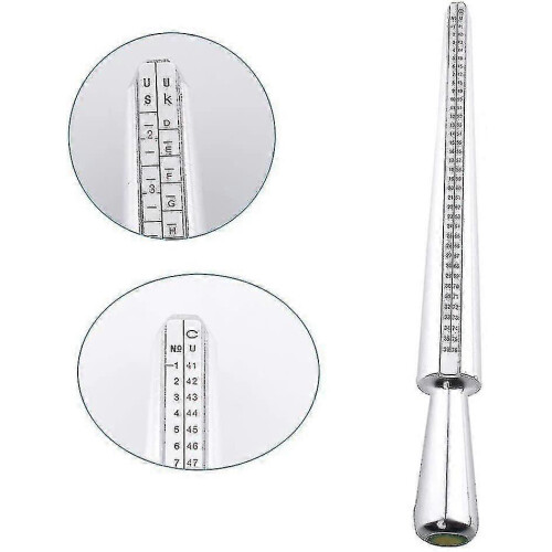 4 Size Metal Ring Mandrel Sizer Stick Finger Measurement Tool Set 2