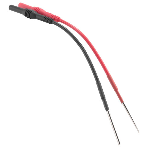 2 Pack Flexible Spoon Back Probes with 4mm Banana Plug Test Cables Black&Red 2