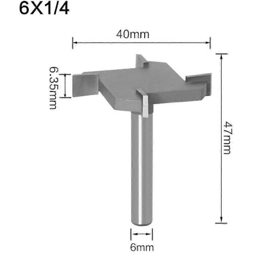 Fraise à surfacer CNC à 4 ailettes, queue de 6 mm, raboteuse de 40 mm 1