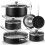 Fadware Induction Hob Pan Set 10 PCS, Large Granite Non-Stick Pots and Pans 1