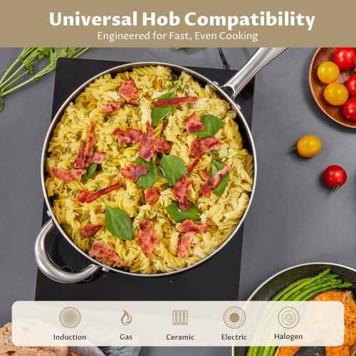 Fadware Induction Hob Pan Set 10 PCS, Large Granite Non-Stick Pots and Pans 2