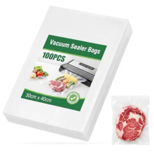 Profi Vakuumbeutel 40x30 cm, 100 St?ck ? BPA-freie, rei?feste Folienbeutel f?r alle Vakuumierger?te, ideal f?r Sous Vide und