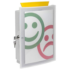 HAN Sammelbox IMAGE'IN Mit Transparenter Abschlie?barer T?r Und Auswechselbarem Motiv, Wahlurne, Spendenbox, Losbox, Aktionsbox - Zur Wandmontage