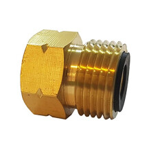 Inox Trade Adapter Handwerkerflasche kurz 3/8" lks auf 21,8 lks f?r bef?llbare Gasflaschen