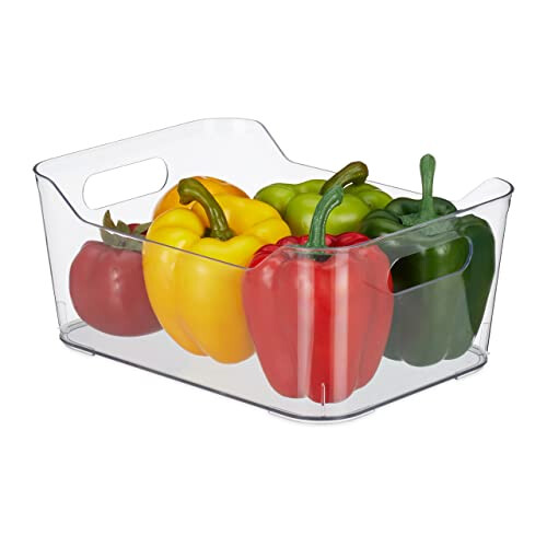 Relaxdays K?hlschrank Organizer 3er Set, transparent